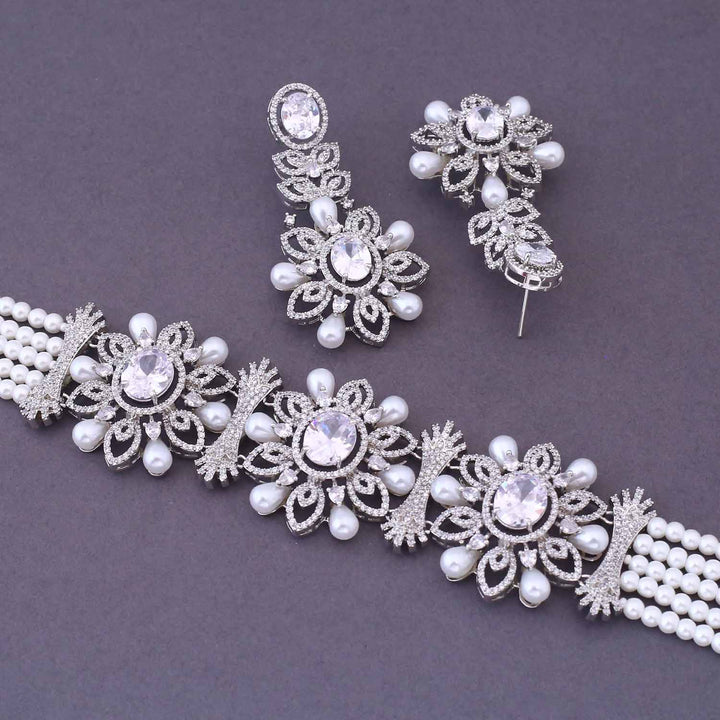 Silver Bethaye Zirconia Jewellery Set