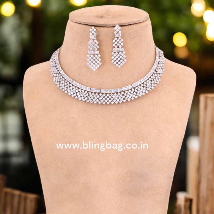 Silver Bexli Hasli Zirconia Jewellery Set