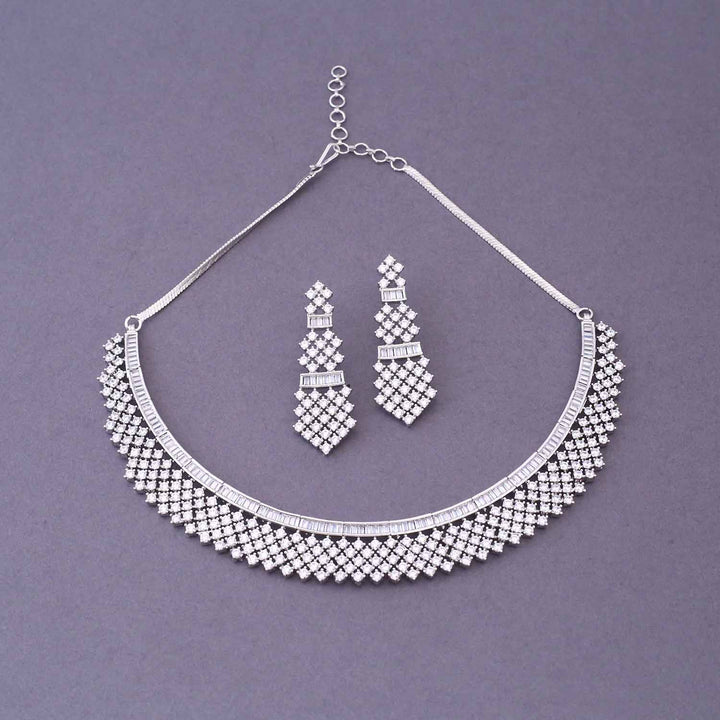 Silver Bexli Hasli Zirconia Jewellery Set