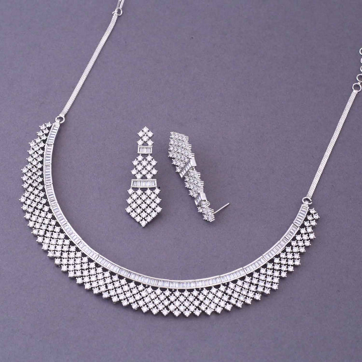 Silver Bexli Hasli Zirconia Jewellery Set