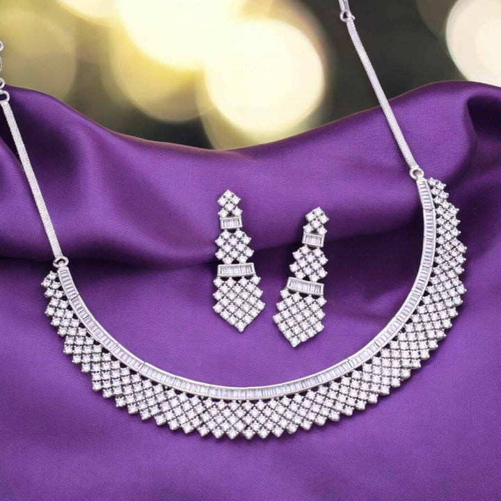 Silver Bexli Hasli Zirconia Jewellery Set