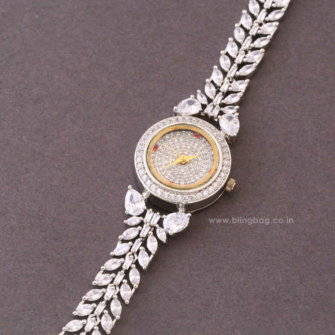 Silver Biancabella Zirconia Watch