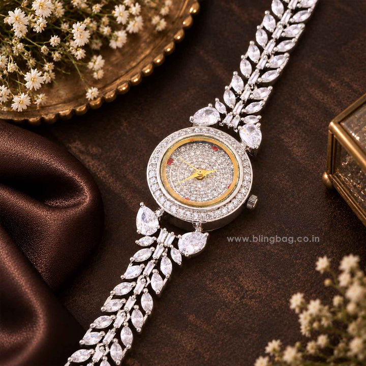 Silver Biancabella Zirconia Watch