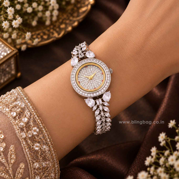 Silver Biancabella Zirconia Watch
