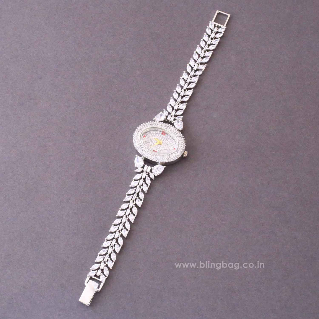 Silver Biancae Zirconia Watch