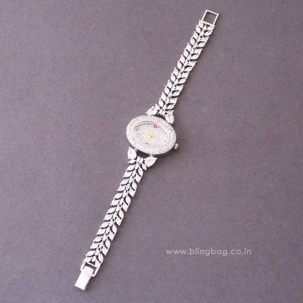 Silver Biancae Zirconia Watch
