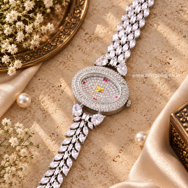 Silver Biancae Zirconia Watch
