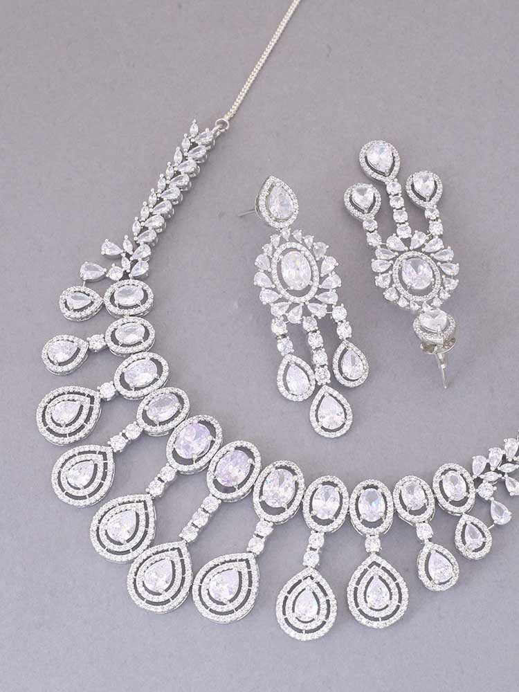 Silver Blake Zirconia Jewellery Set