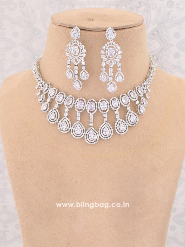Silver Blake Zirconia Jewellery Set
