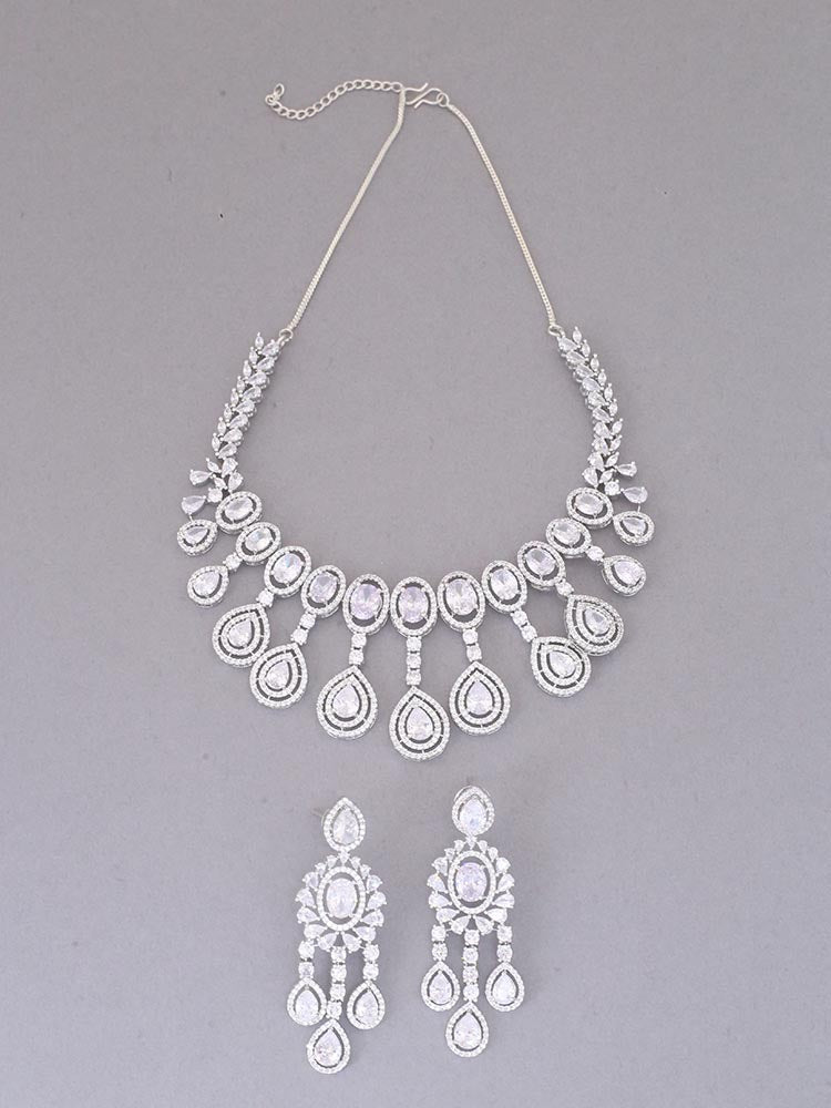 Silver Blake Zirconia Jewellery Set
