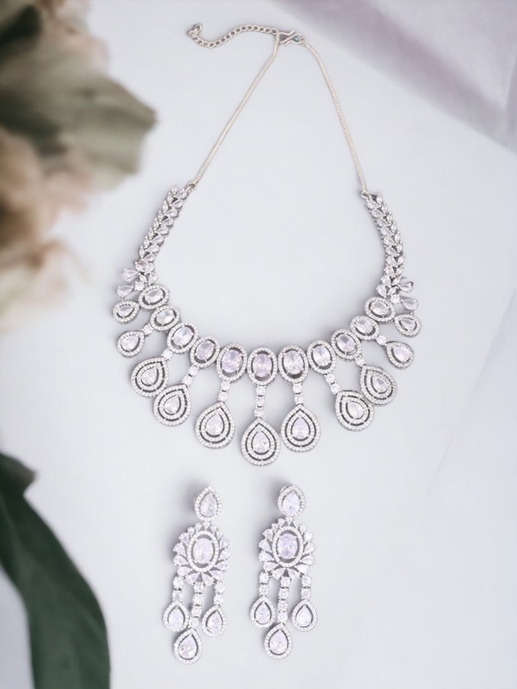 Silver Blake Zirconia Jewellery Set