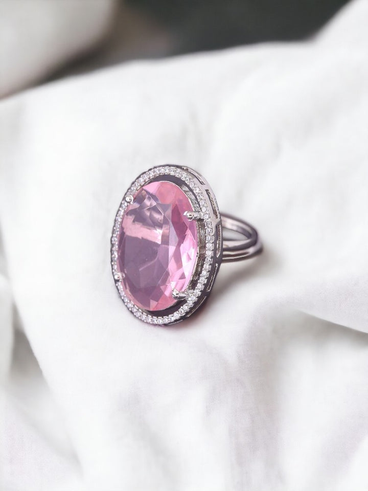 Silver Blush Estelle Zirconia Ring - EOSS