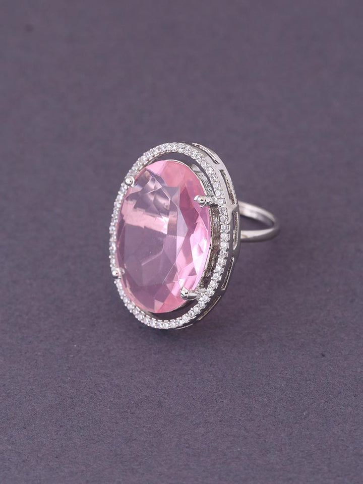 Silver Blush Estelle Zirconia Ring - EOSS