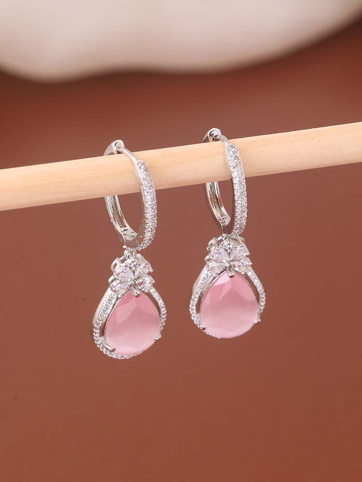 Silver Blush Harmonia Zirconia Danglers