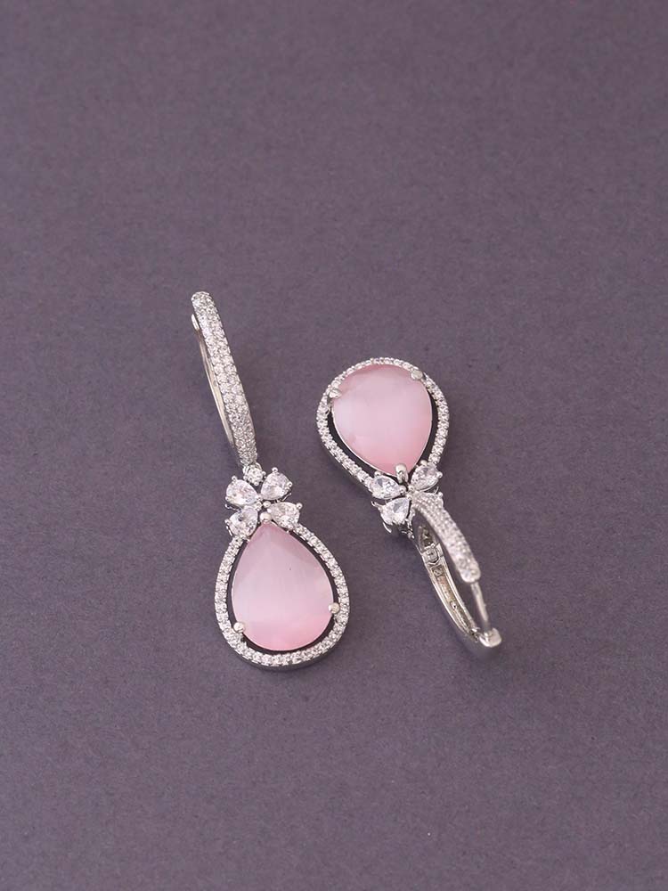 Silver Blush Harmonia Zirconia Danglers