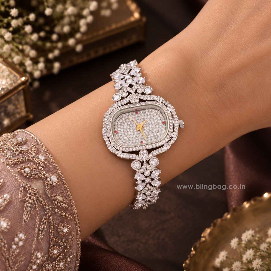 Silver Camilarose Zirconia Watch