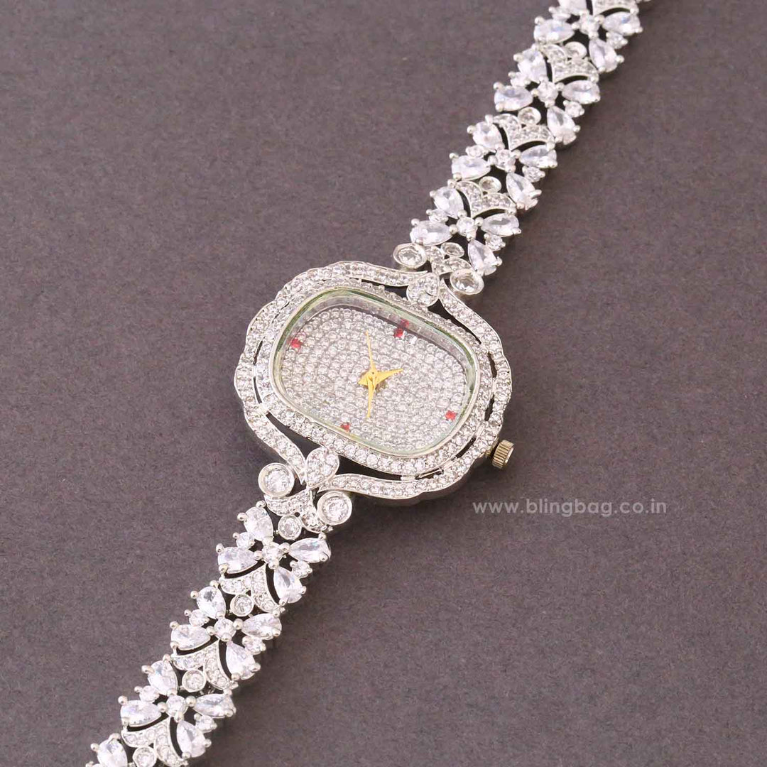 Silver Camilarose Zirconia Watch