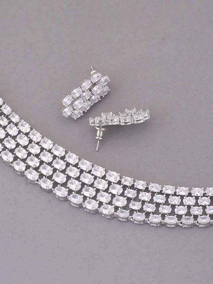 Silver Carrie Zirconia Jewellery Set