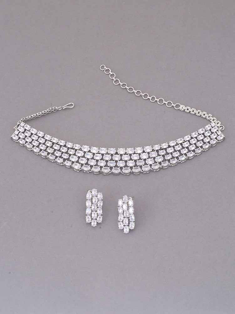 Silver Carrie Zirconia Jewellery Set