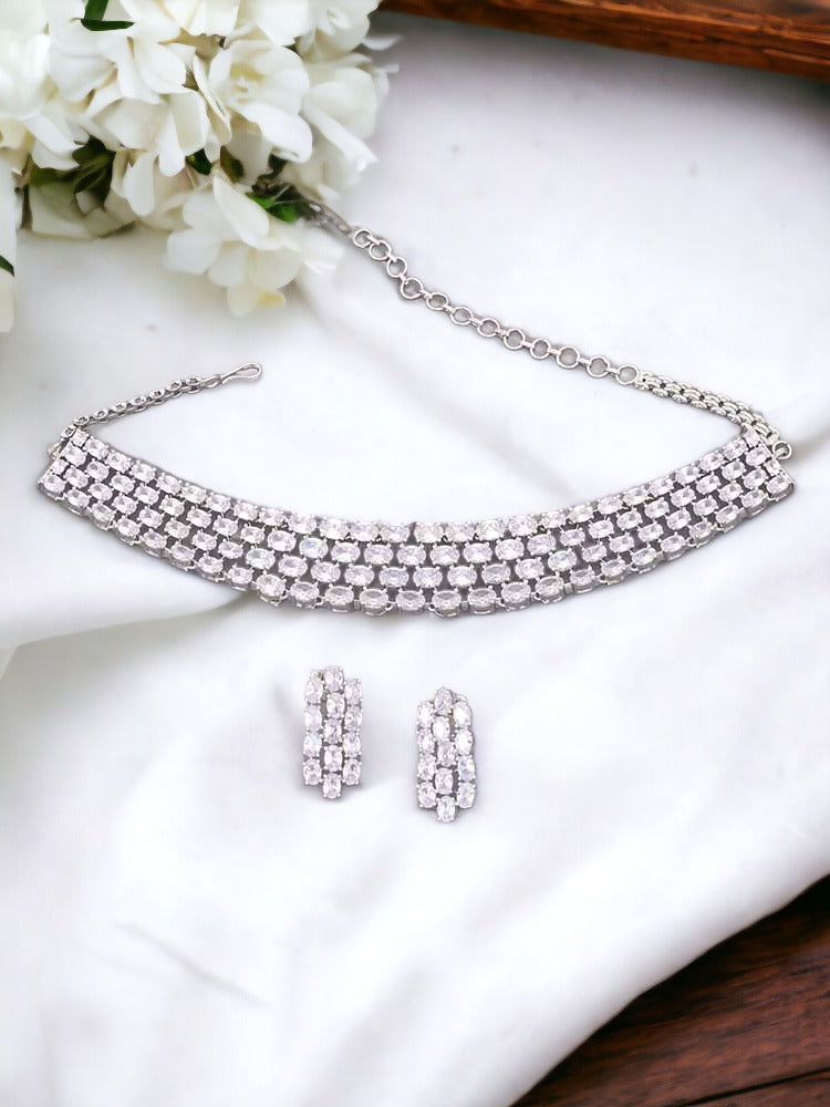 Silver Carrie Zirconia Jewellery Set
