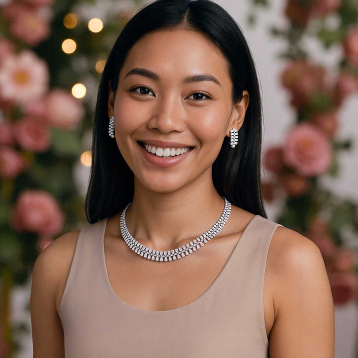 Silver Christabelle Zirconia Jewellery Set