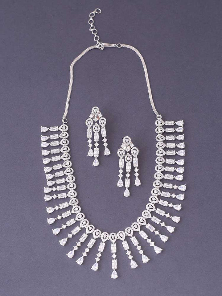 Silver Ciara Zirconia Jewellery Set