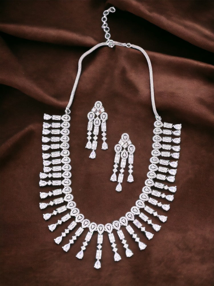 Silver Ciara Zirconia Jewellery Set