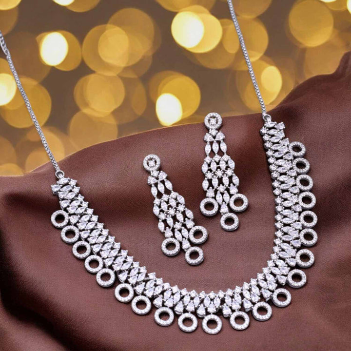 Silver Clarinda Zirconia Jewellery Set
