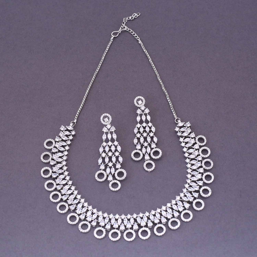 Silver Clarinda Zirconia Jewellery Set