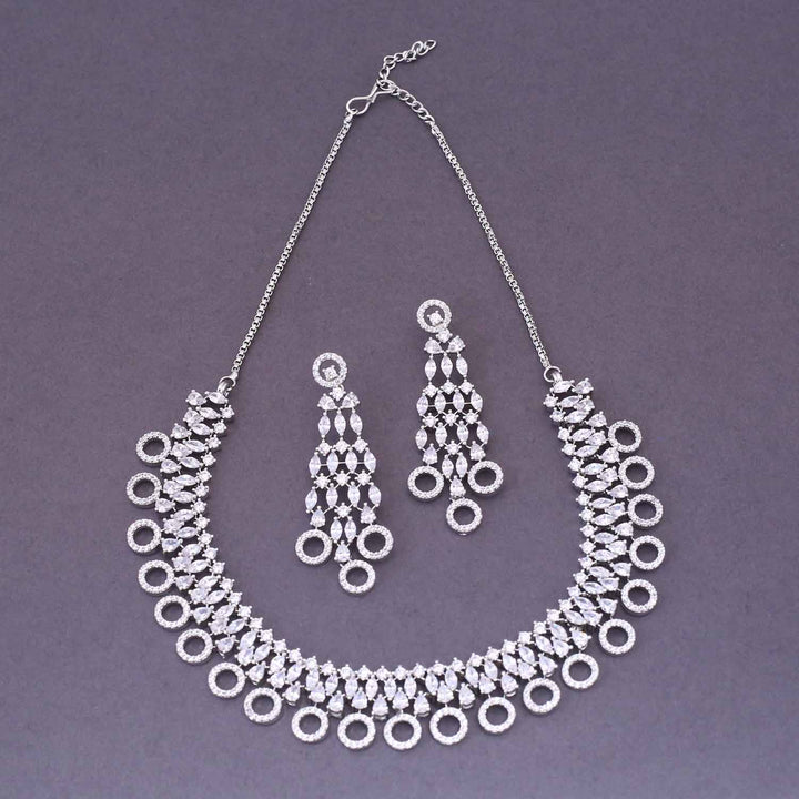 Silver Clarinda Zirconia Jewellery Set