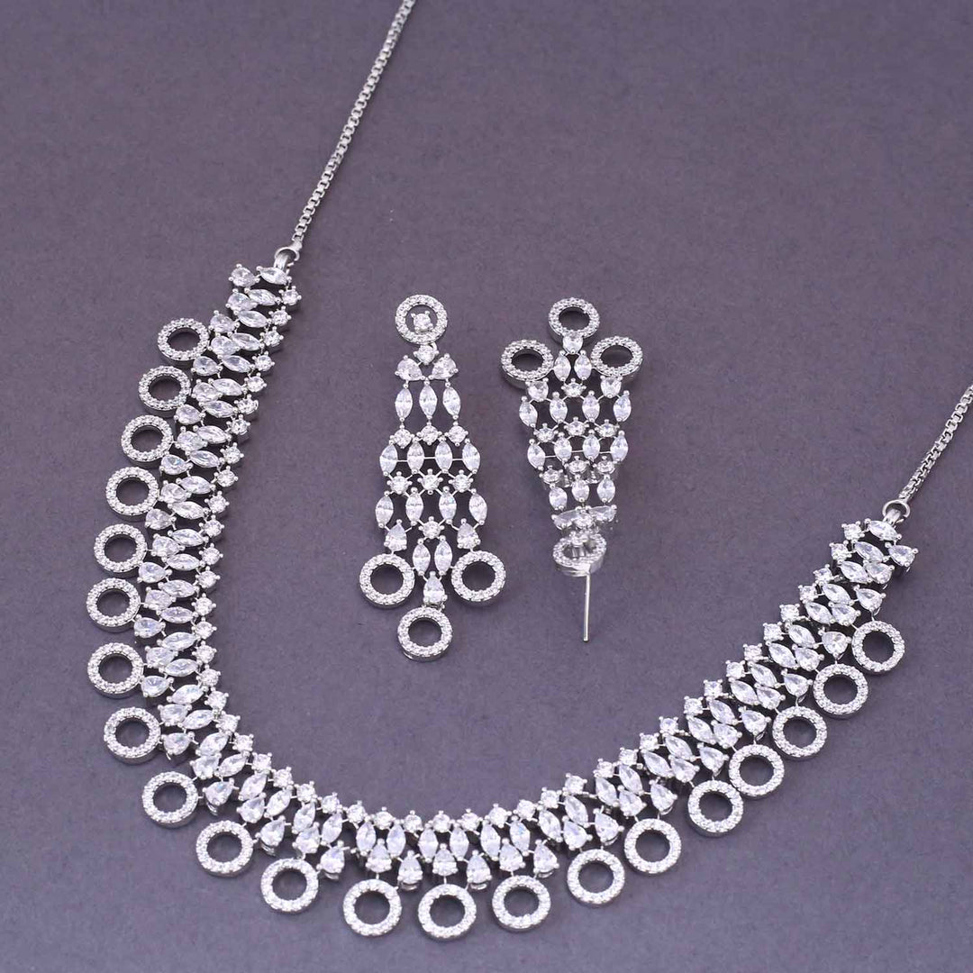 Silver Clarinda Zirconia Jewellery Set