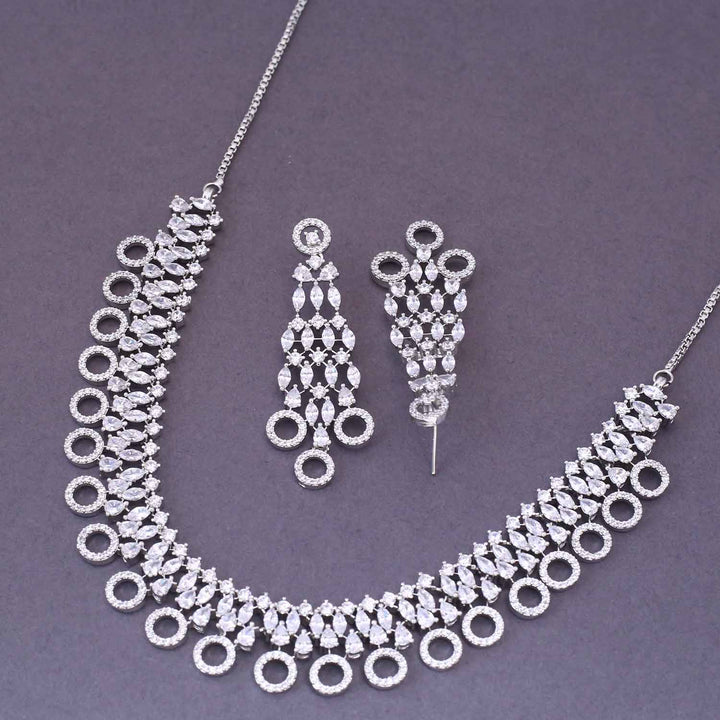 Silver Clarinda Zirconia Jewellery Set
