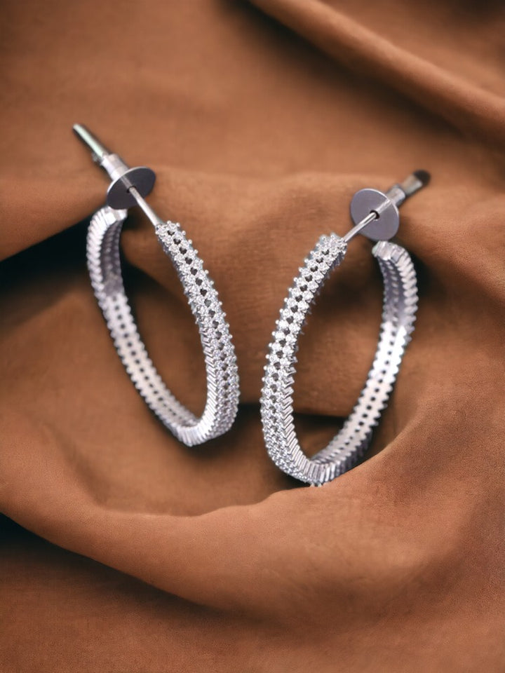 Silver Clothilde Zirconia Hoops