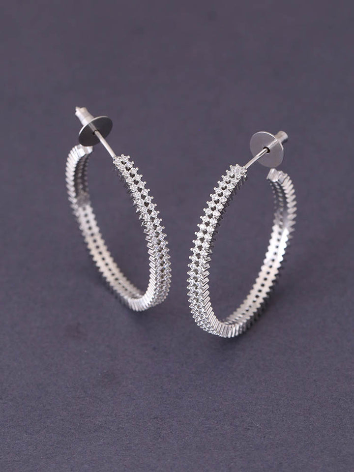 Silver Clothilde Zirconia Hoops