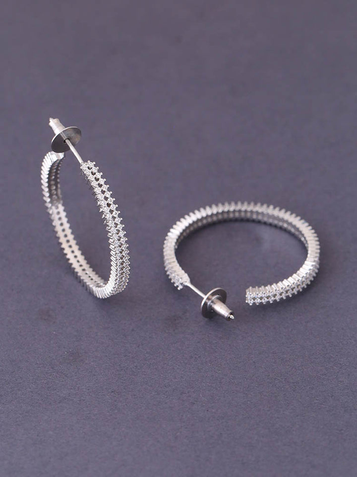 Silver Clothilde Zirconia Hoops