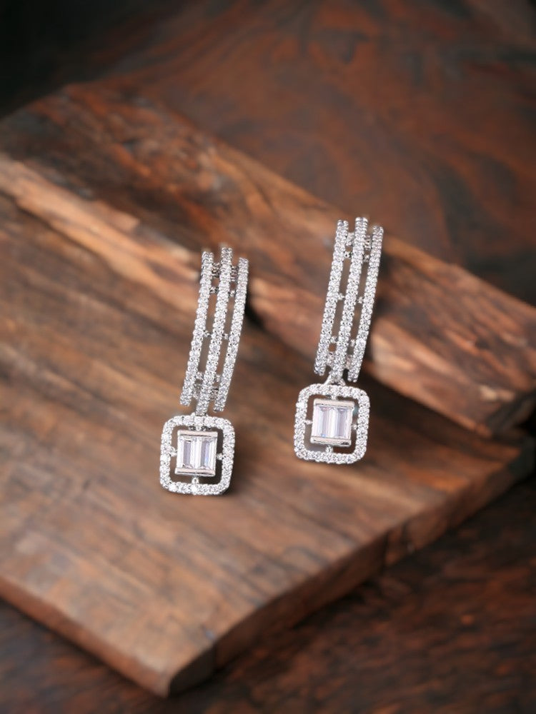 Silver Colette Zirconia Hoops