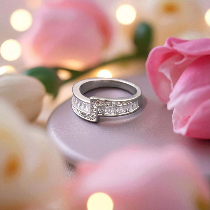 Silver Colonel Zirconia Ring