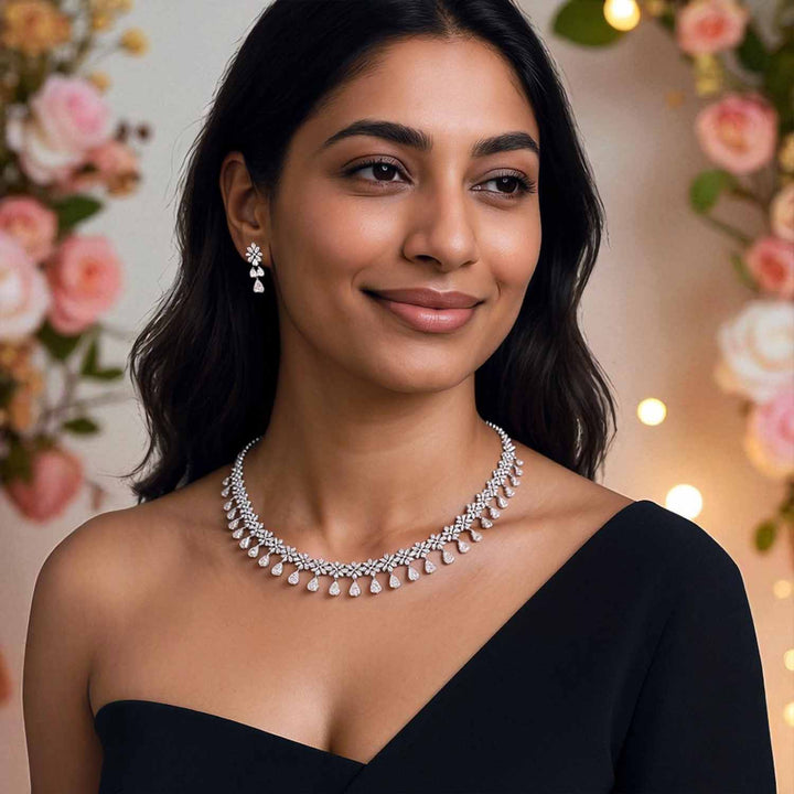 Silver Criselda Zirconia Jewellery Set