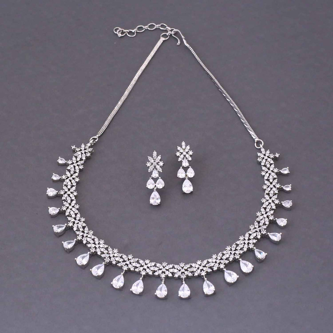 Silver Criselda Zirconia Jewellery Set