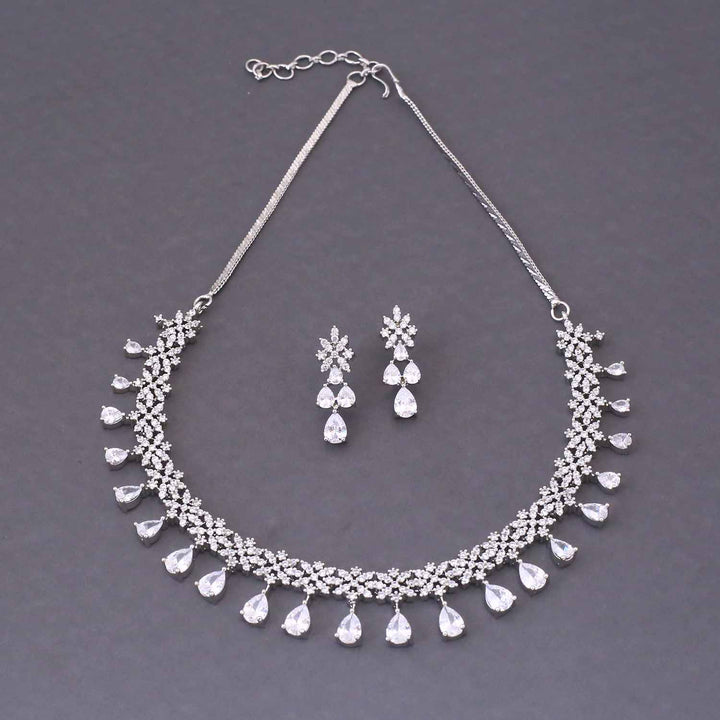 Silver Criselda Zirconia Jewellery Set