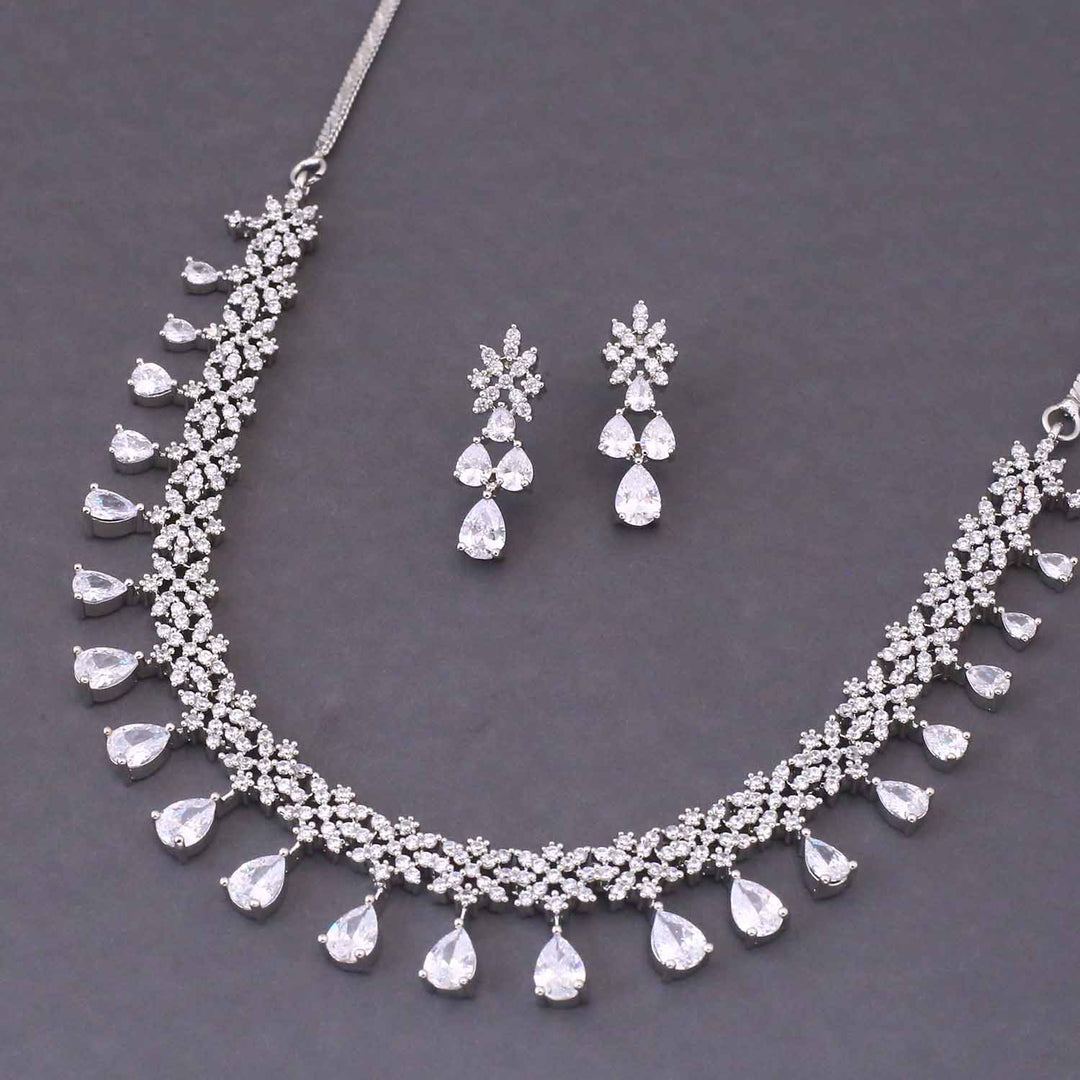 Silver Criselda Zirconia Jewellery Set