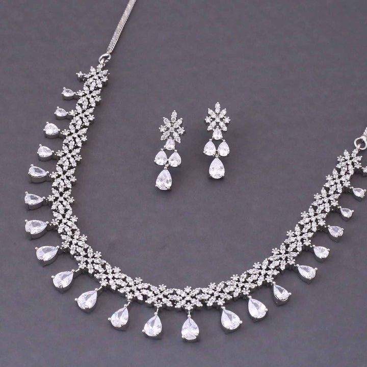 Silver Criselda Zirconia Jewellery Set