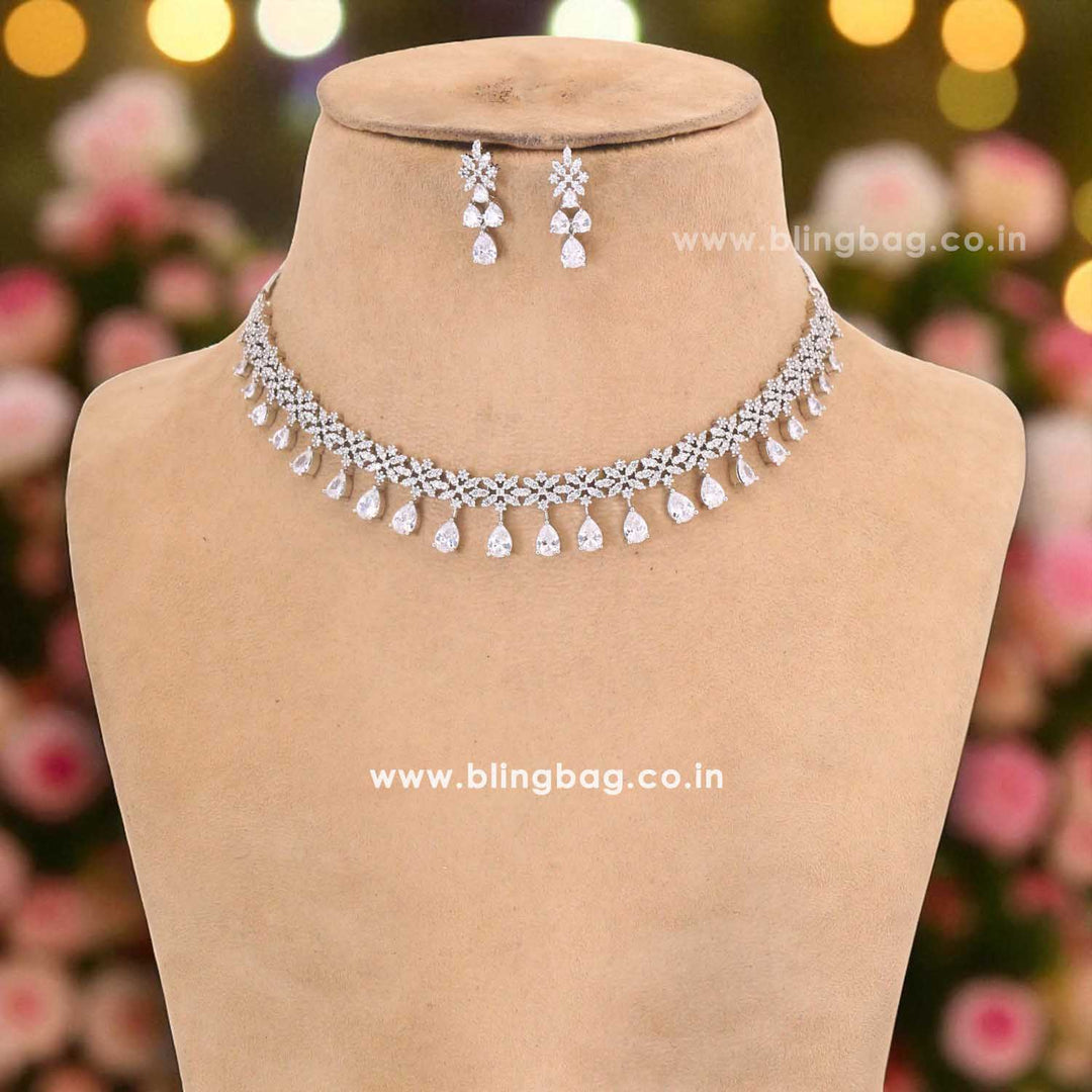 Silver Criselda Zirconia Jewellery Set
