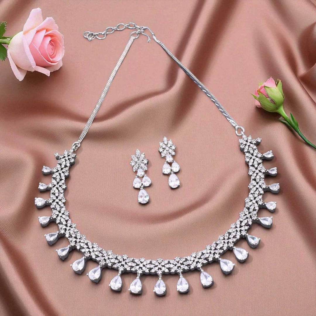 Silver Criselda Zirconia Jewellery Set