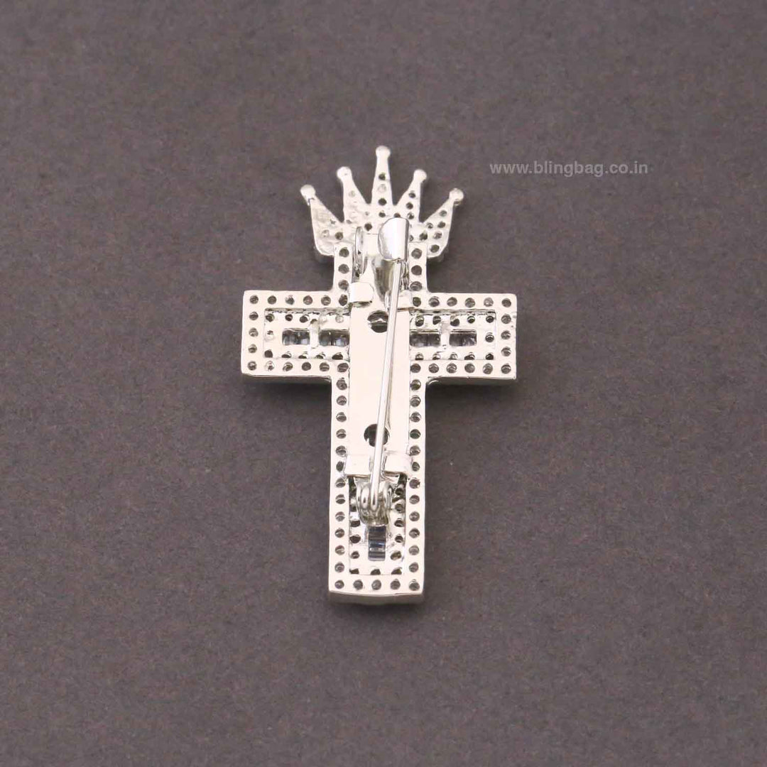 Silver Crowned Radiance Brooch