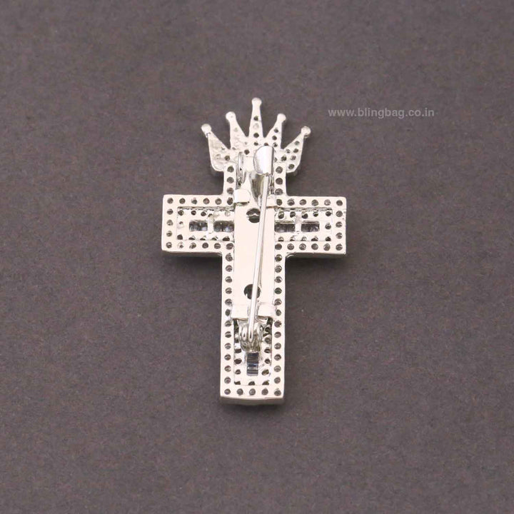 Silver Crowned Radiance Brooch