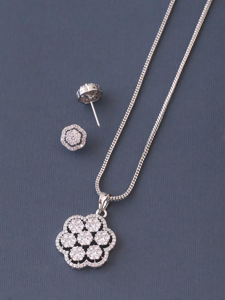 Silver Delilah Pendant Set