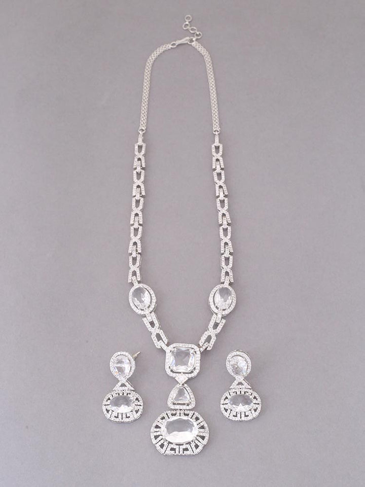 Silver Demelza Zirconia Jewellery Set