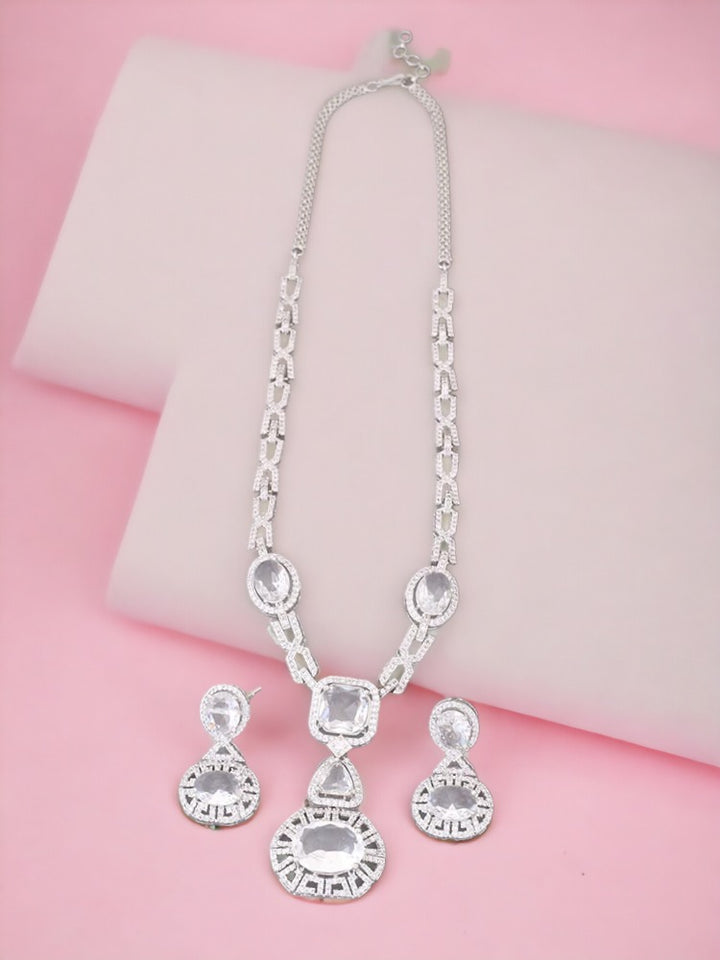Silver Demelza Zirconia Jewellery Set