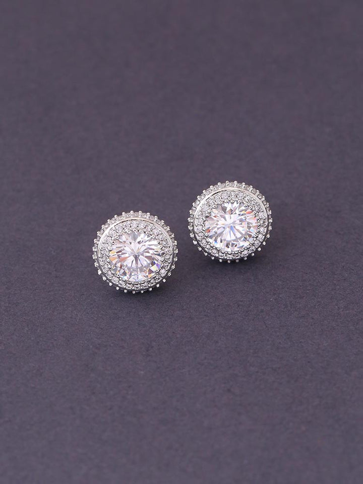 Silver Dominique Zirconia Studs